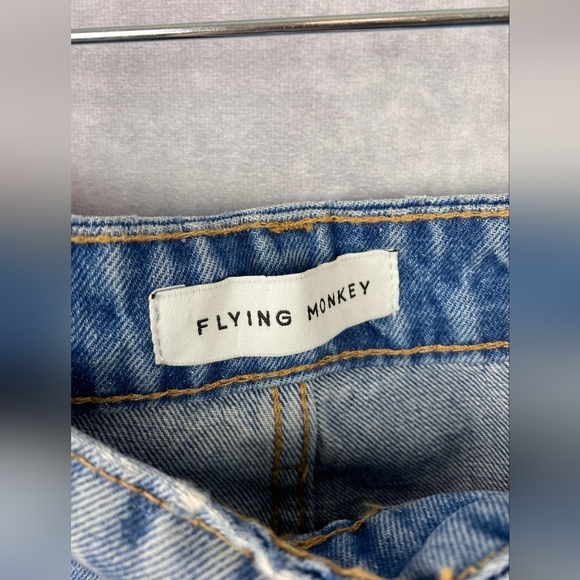 Flying Monkey Women's Distressed High Waist Dad Jeans‎ Waist 30 - Picture 3 of 10